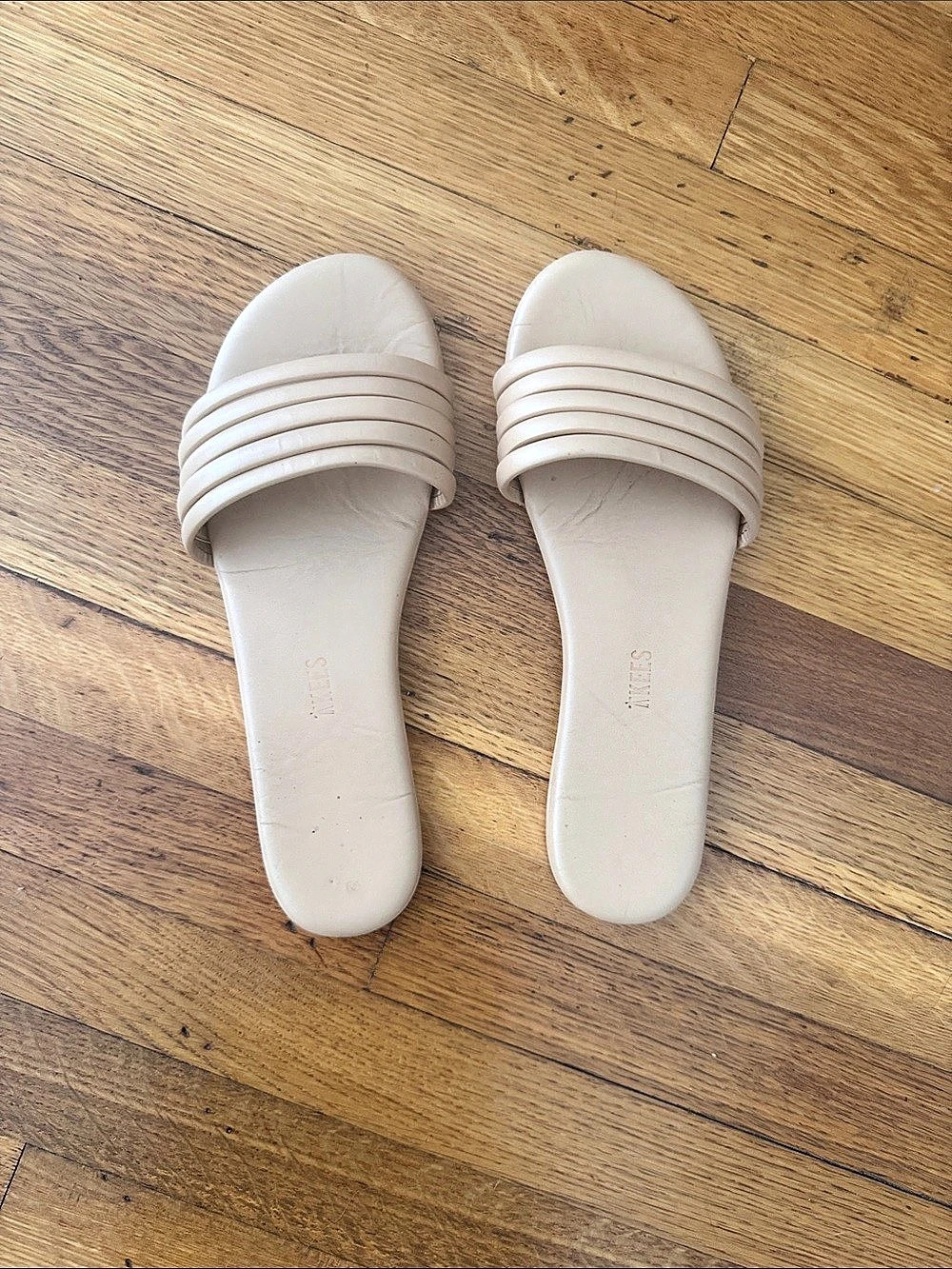 TKEES Emma Strappy Slide Sandals in White